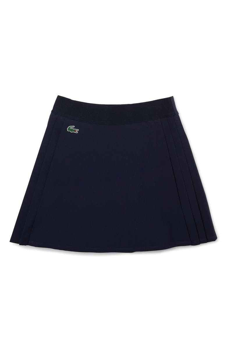 Lacoste Pleated Miniskirt, Alternate, color, Navy Blue/ Navy Blue