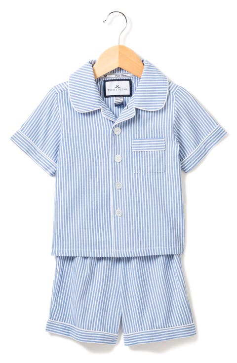 Kids' Seersucker Stripe Short Two-Piece Pajamas (Toddler, Little Kid & Big Kid)