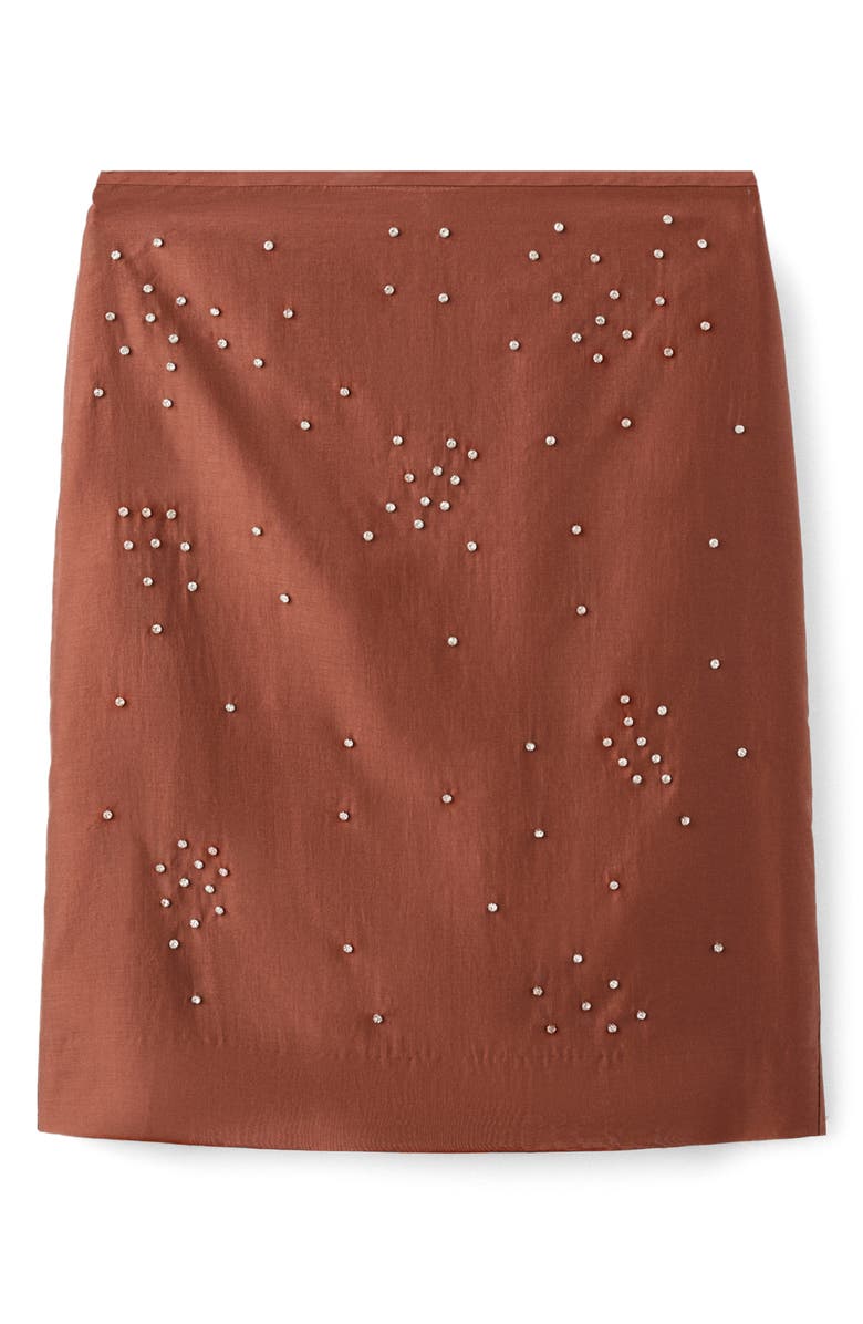MANGO Crystal Embellished Midi Skirt, Alternate, color, 