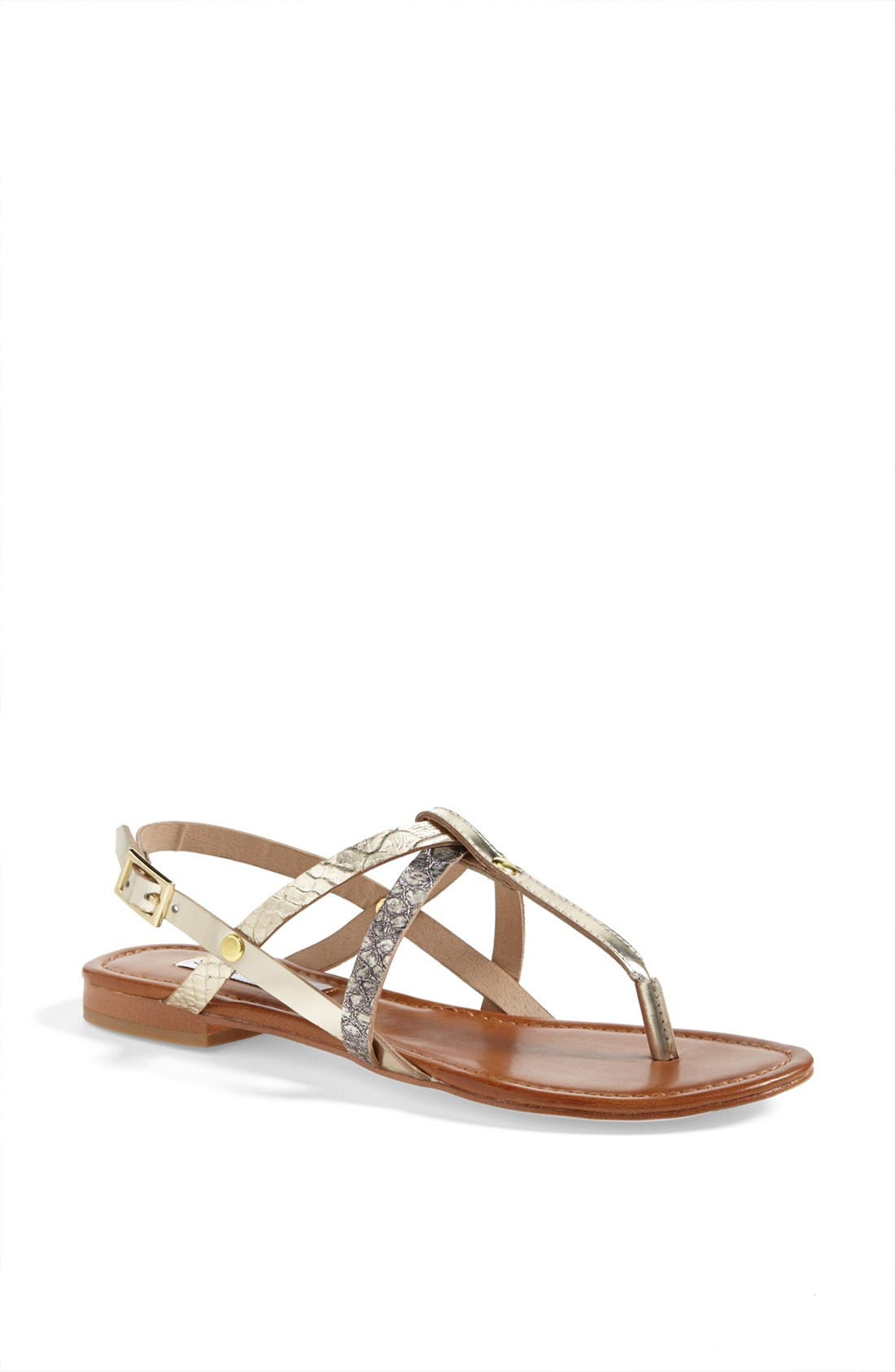 'Kroatia' Leather Sandal, Main, color, METAL MULTI