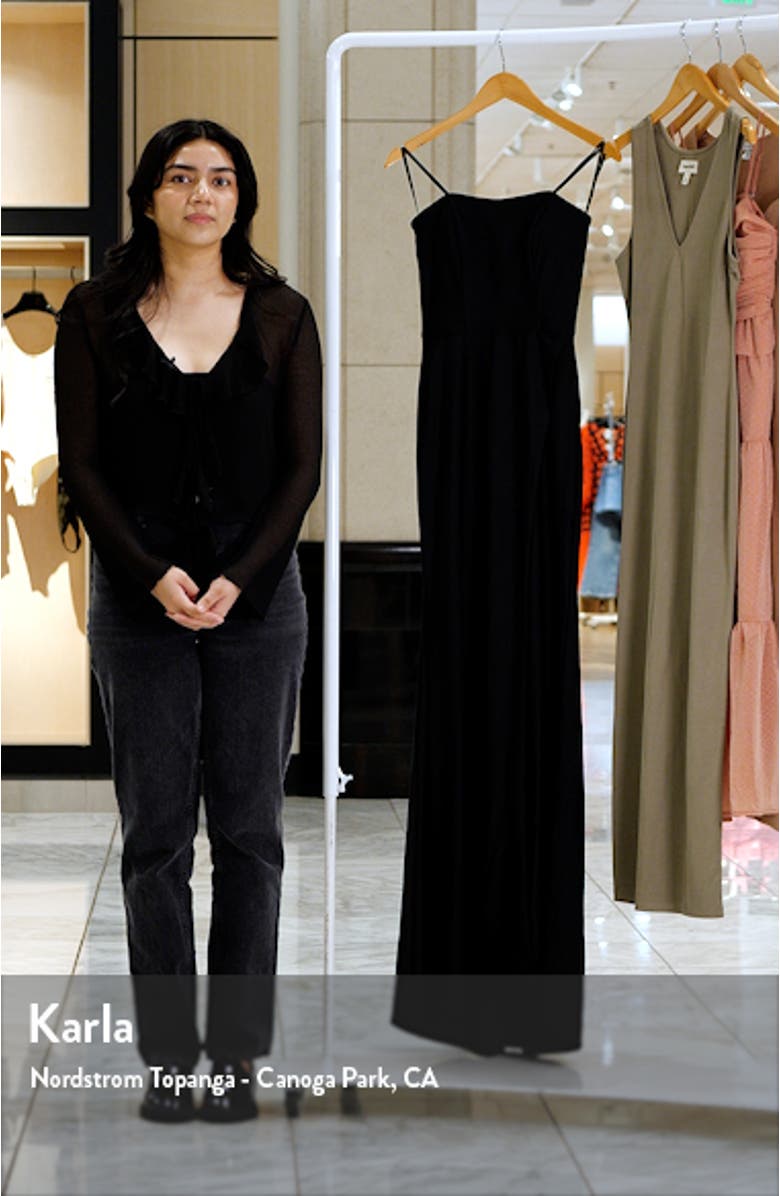 Strappy Back Jersey Gown, sales video thumbnail