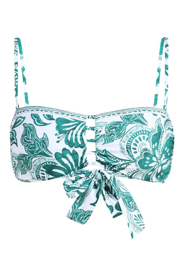 Botanical Brocade Cutout Bikini Top, Alternate, color, JUNGLE