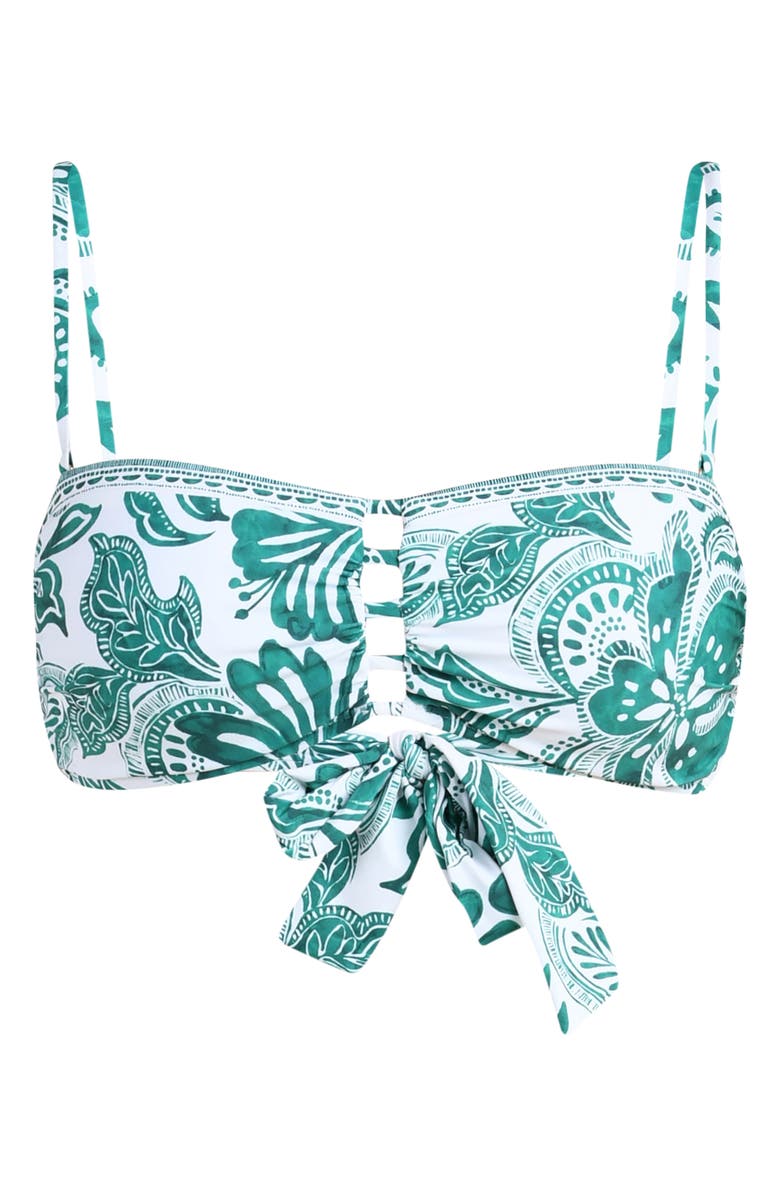 La Blanca Botanical Brocade Cutout Bikini Top, Alternate, color, Jungle