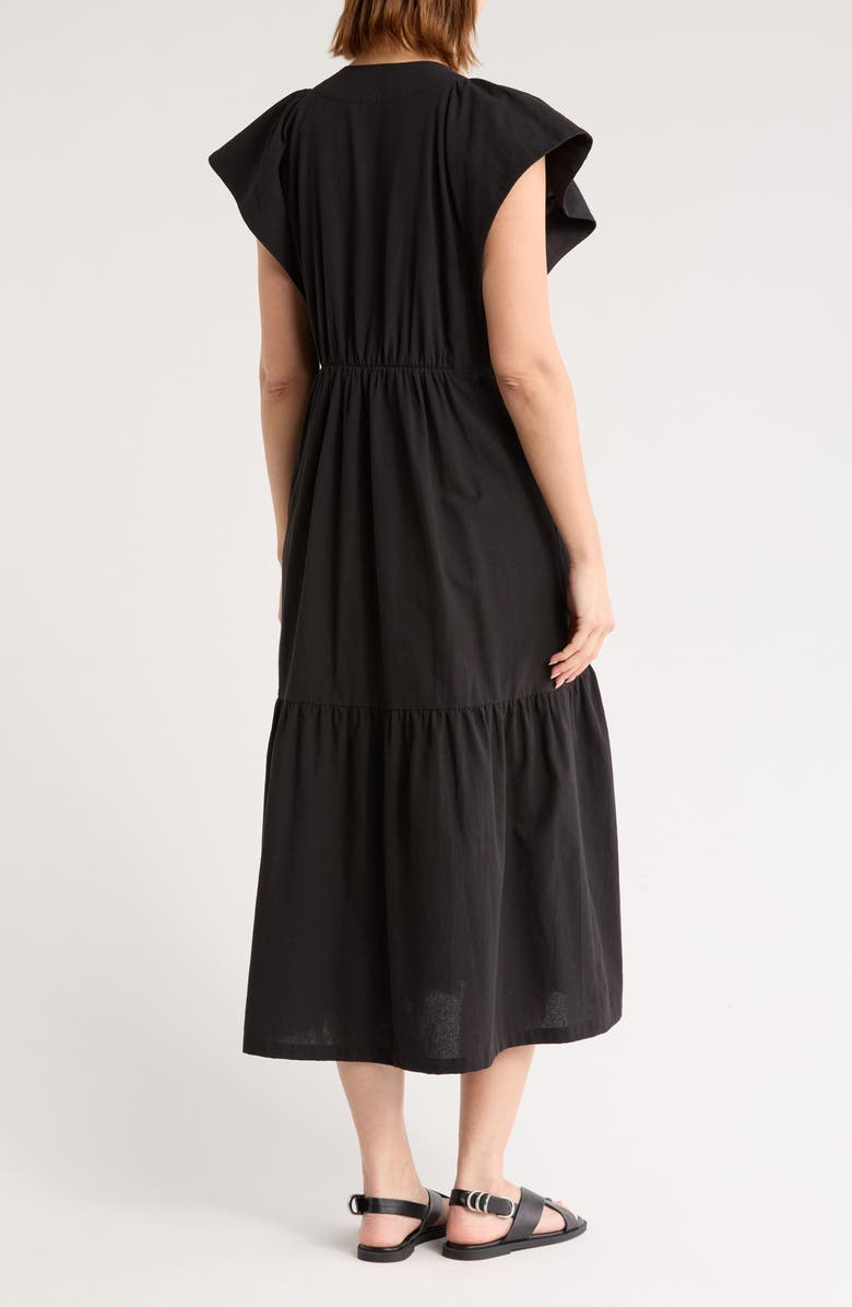 AREA STARS Bea Button Front Dress, Alternate, color, Black