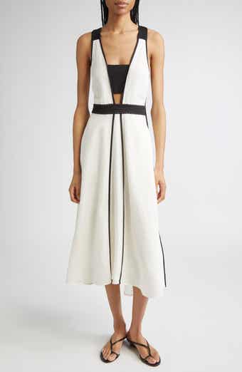 Reiss Valencia Contrast Sleeveless Midi Dress