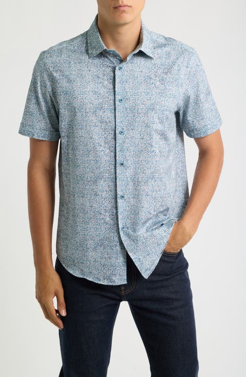 Miles OoohCotton Tech Performance Floral Short Sleeve Shirt
