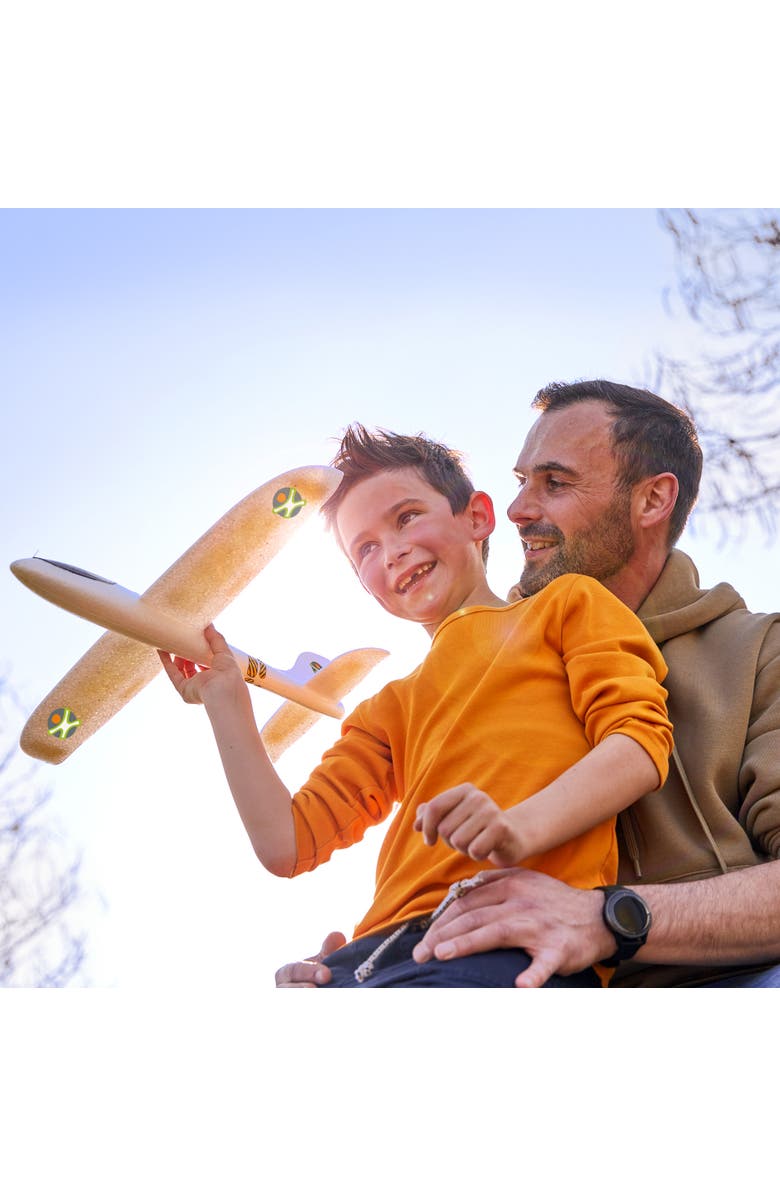HABA 19" Hand Glider - Terra Kids Outdoor Toy Airplane, Easy-to-Assemble Kids Outdoor Toys & Plane Gliders Made from Robust Styrofoam for Ages 8+, Alternate, color, White