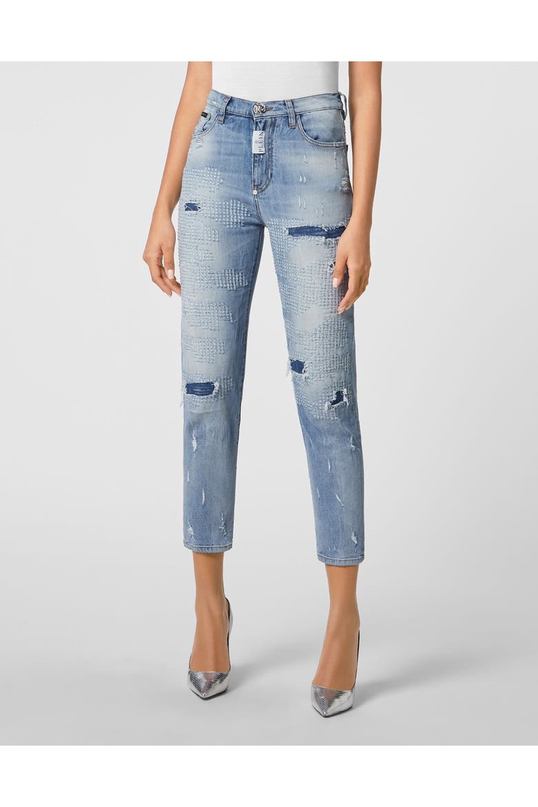 Jeans Mom Fit Women, Main, color, RazarBladeBlue