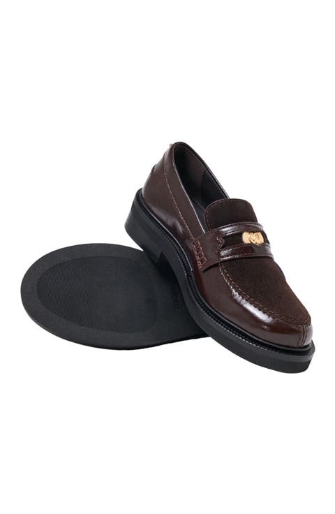 Leather And Suede Loafers