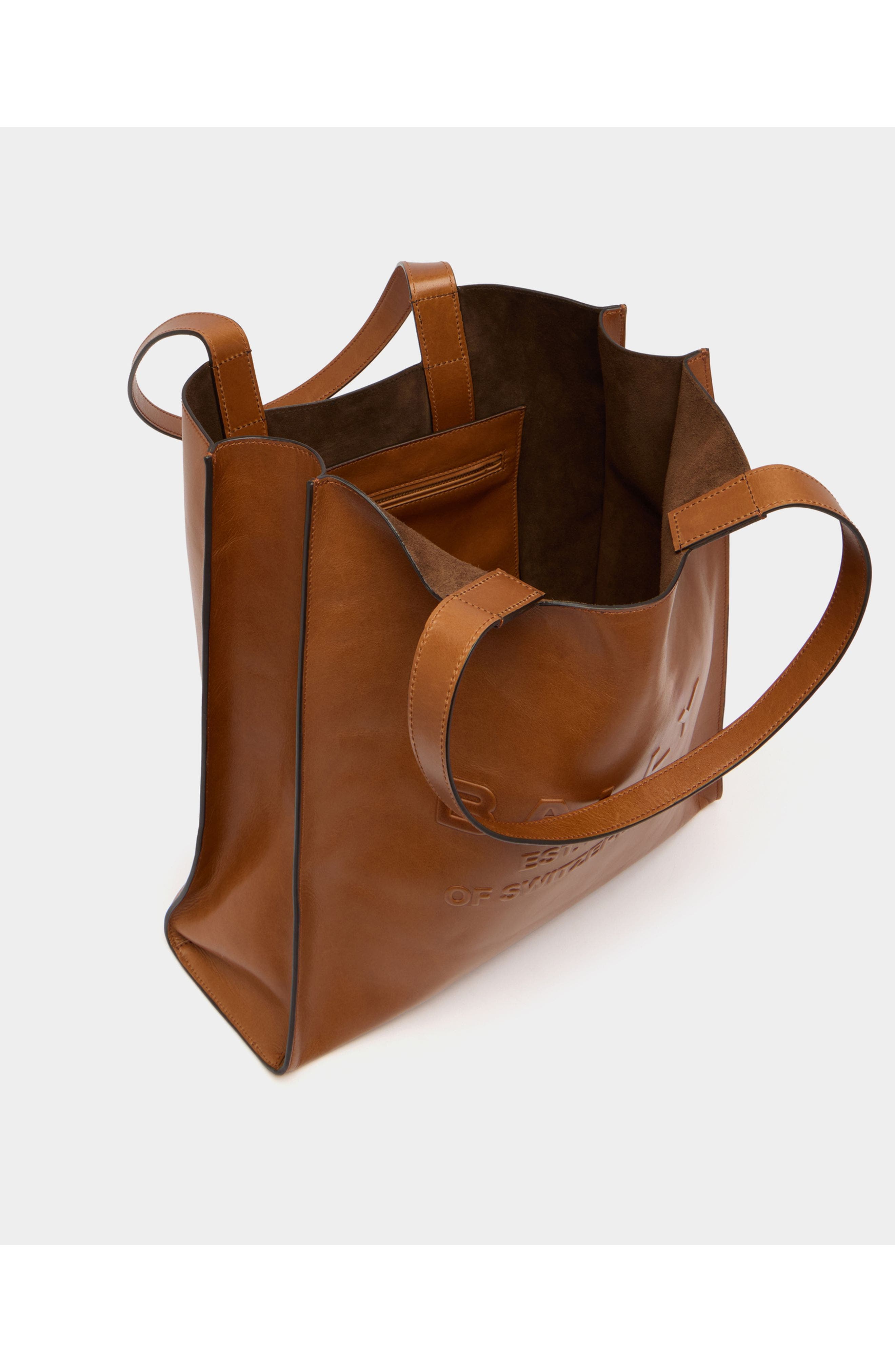Bally Easy Bally Bag in Leather, Alternate, color, Brown
