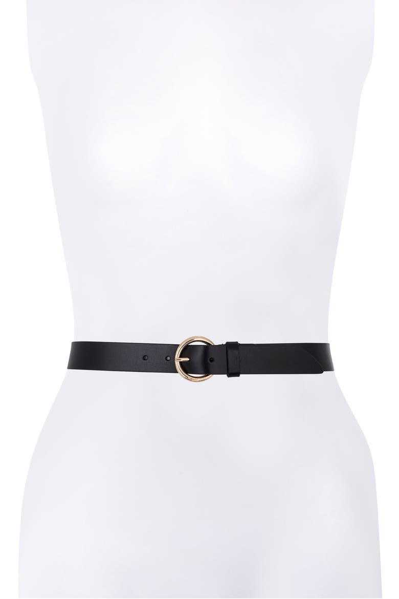 Leather Belt, Alternate, color, BLACK GOLD