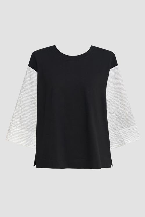 ALEMBIKA ALEMBIKA CREW NECK MIXED MEDIA TEE 