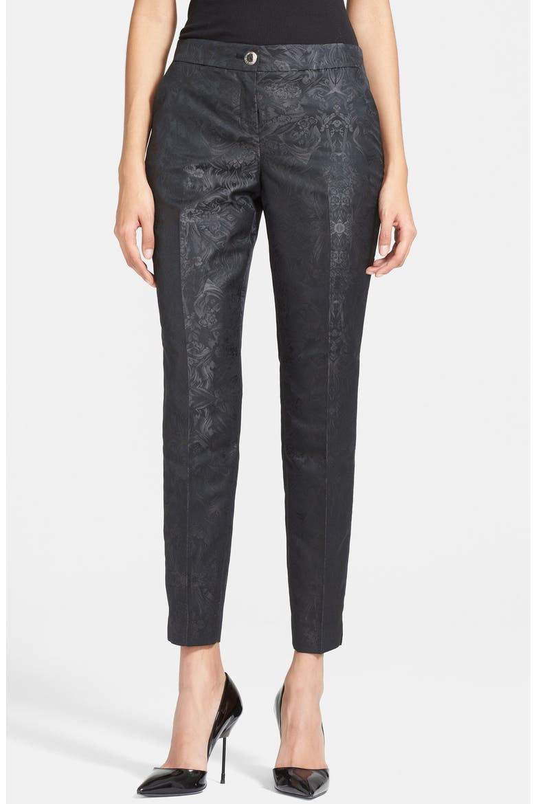 'Yeratt' Jacquard Suit Trousers, Main, color, BLACK