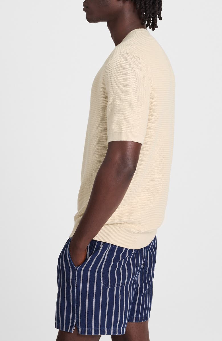 Madewell Zigzag Stitch Sweater Top, Alternate, color, Parchment