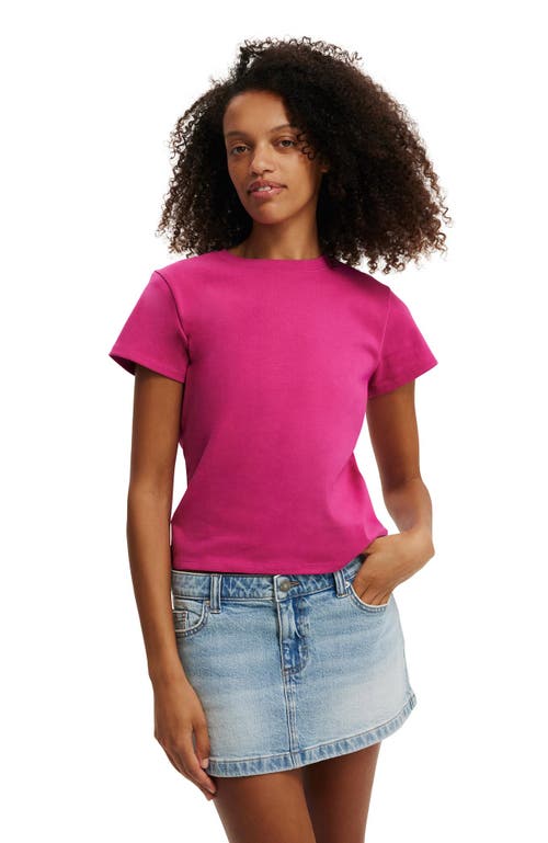 Cotton On 90s Baby Tee In Raspberry Royale