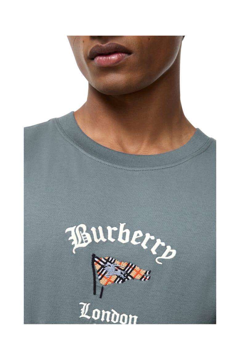 Check Flag Cotton T-shirt, Alternate, color, Seafarer blue