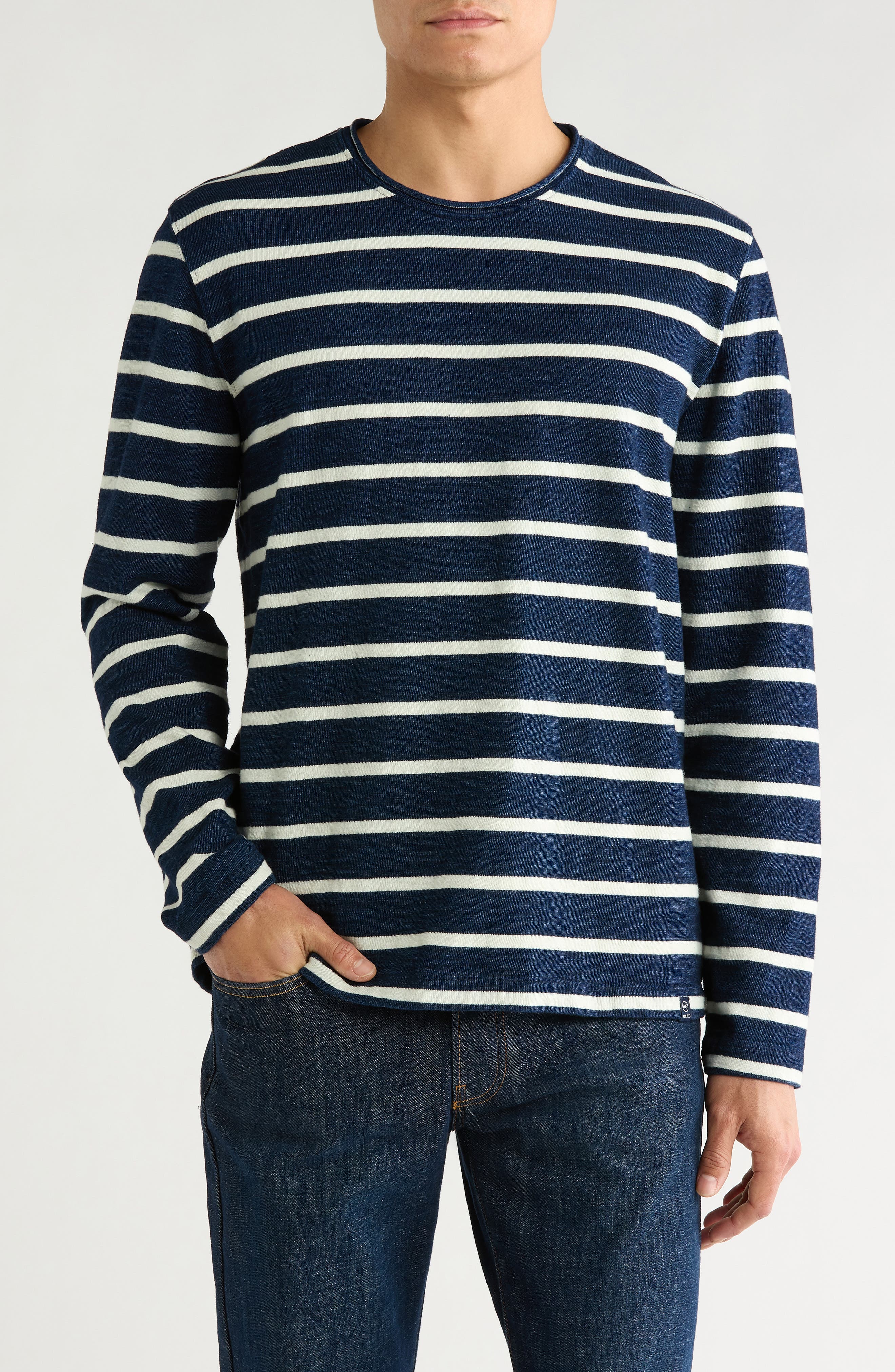 selected NAVY/NATURAL STRIPE