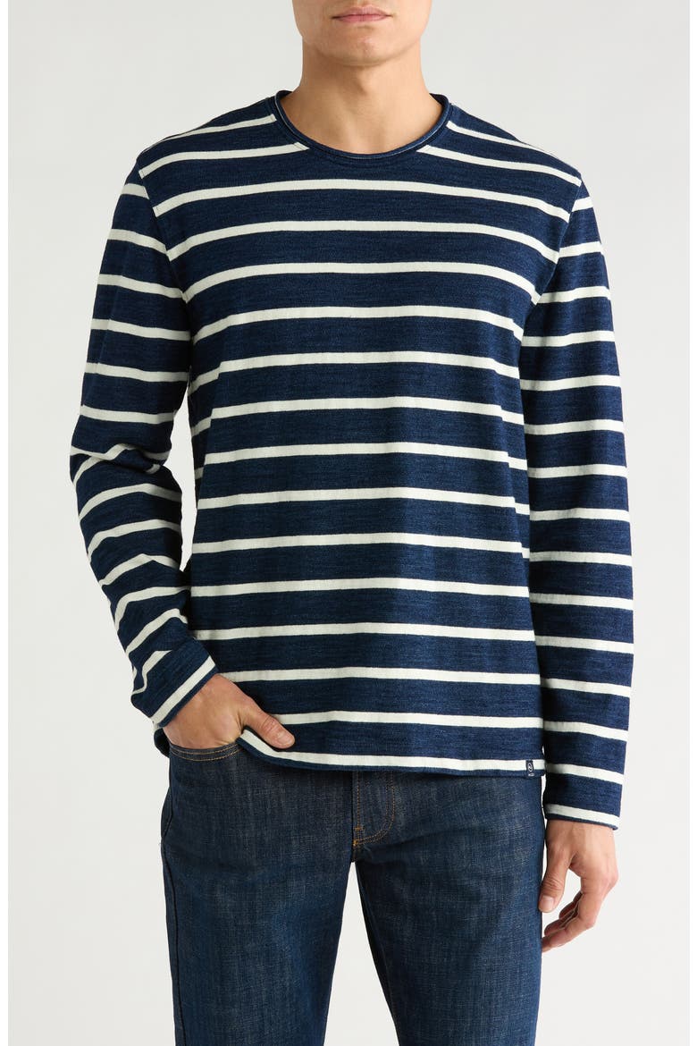 Danny Stripe Long Sleeve Top, Main, color, NAVY/NATURAL STRIPE