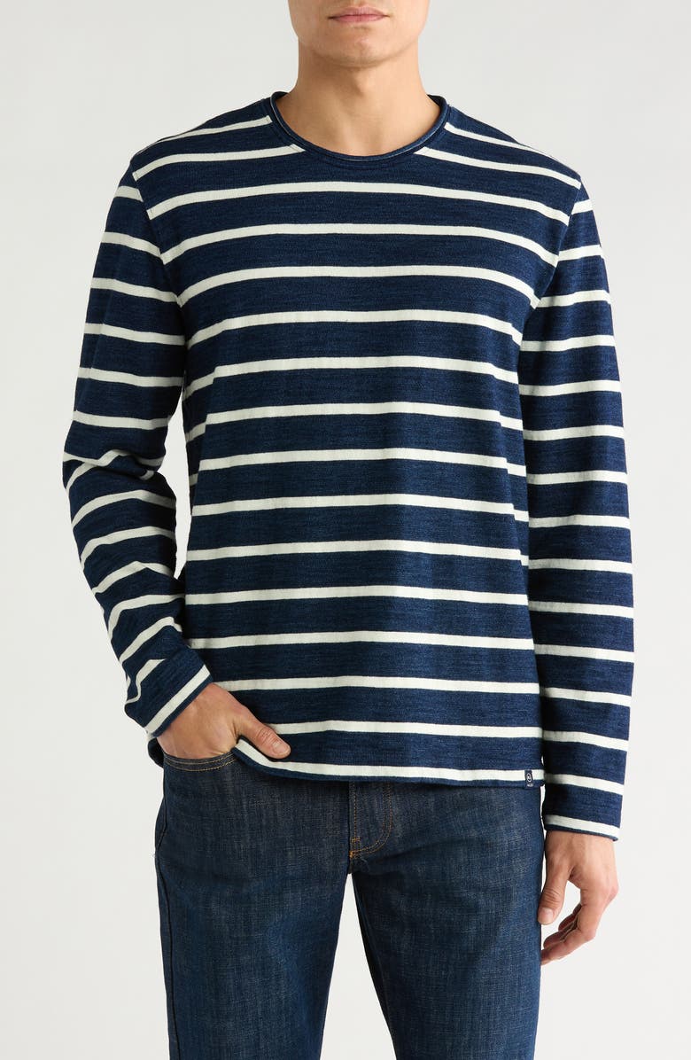 AG Danny Stripe Long Sleeve Top, Main, color, Navy/Natural Stripe