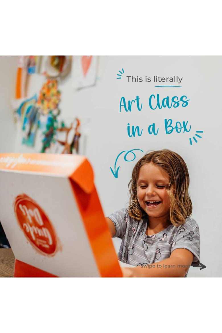 Level 1 Art Kit for Ages 4-7 w/ Light-Up Bright Board - Art Class in a Box, Alternate, color, White