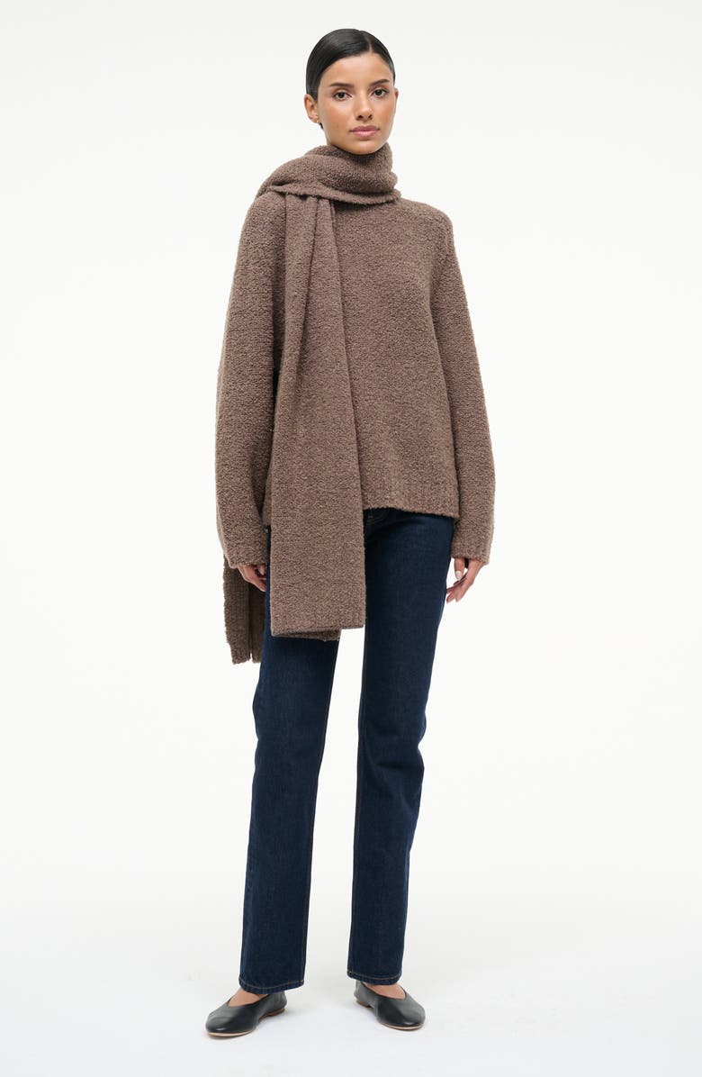 STAUD Siren Sweater & Scarf Set, Alternate, color, Truffle