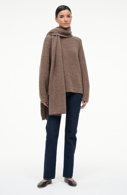 Staud Siren Sweater & Scarf Set In Brown
