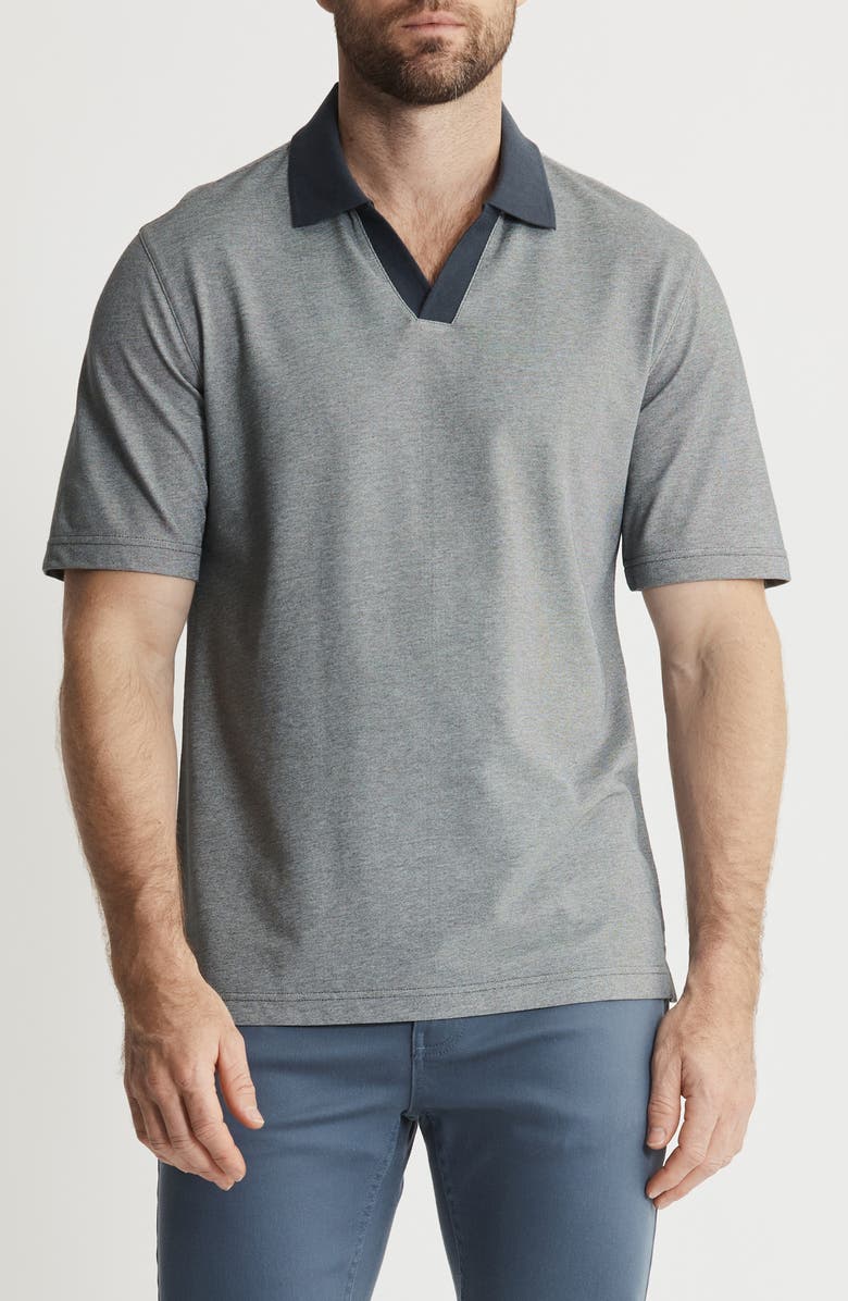 JACHS South Hampton Johnny Collar Polo, Main, color, Charcoal