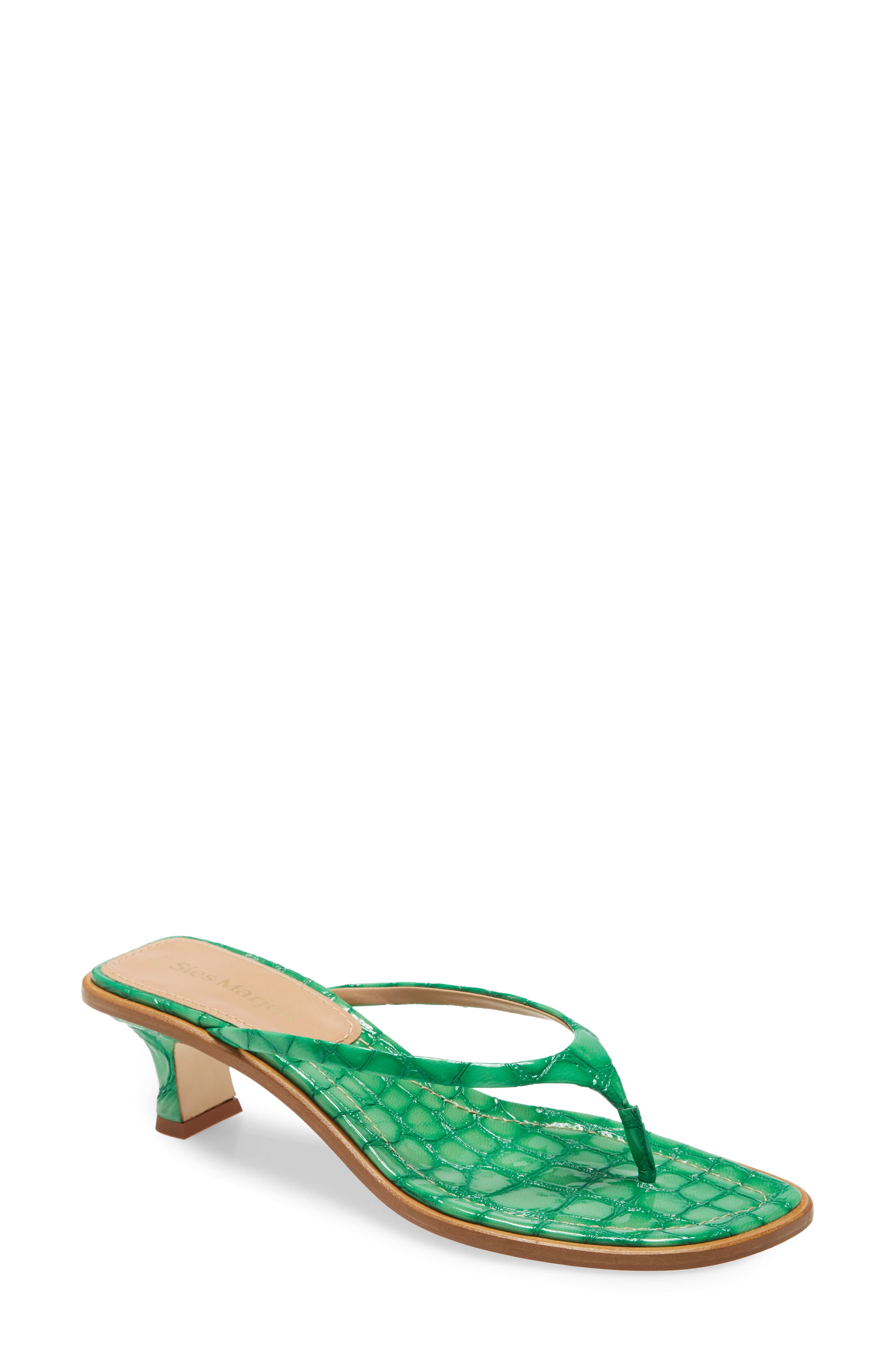 Sies Marjan Alix Crocodile Embossed Sandal, Main, color, 