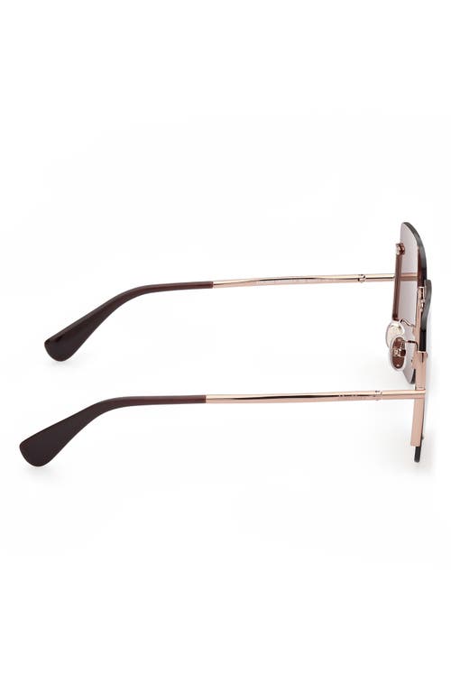 Max Mara 60mm Geometric Sunglasses In Brown