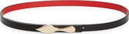 Christian Louboutin Bettina Reversible Leather Skinny Belt