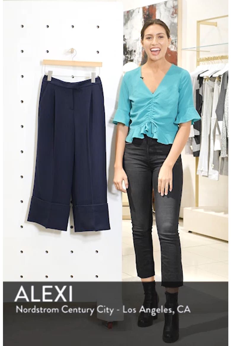 x Atlantic-Pacific High Waist Wide Cuff Ankle Pants video