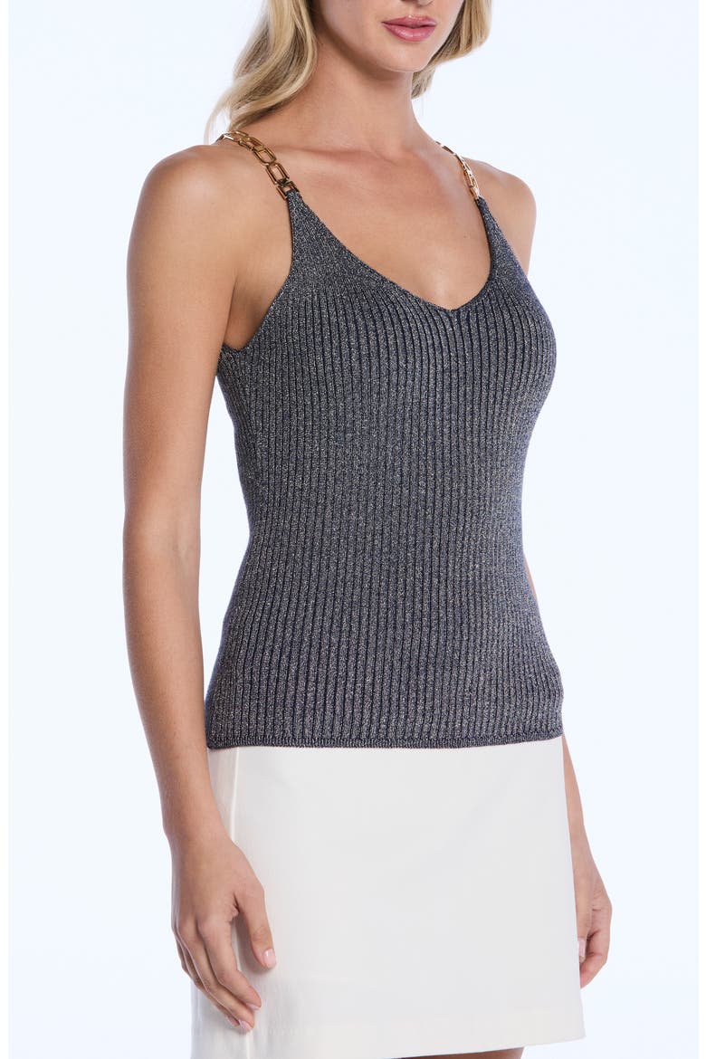 Chain Strap Sweater Tank, Alternate, color, PEACOAT