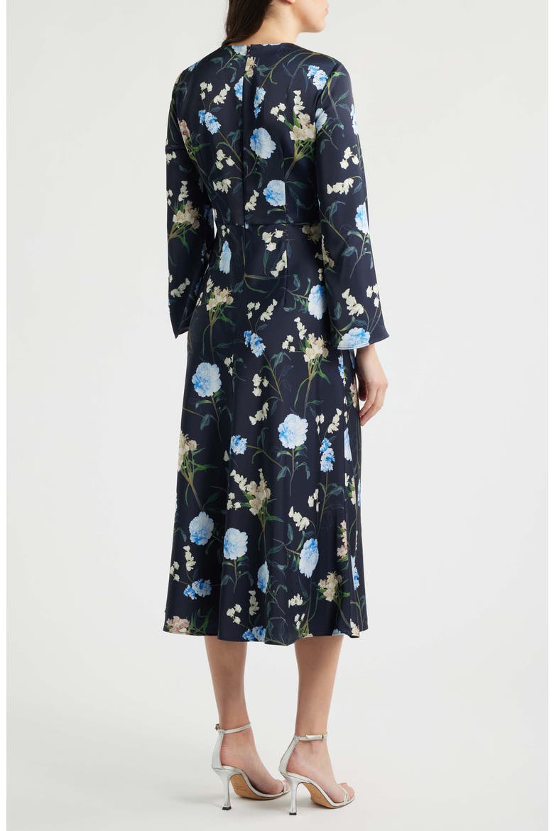 Tyra Floral Long Sleeve Gown, Alternate, color, MOSS FORMOSA