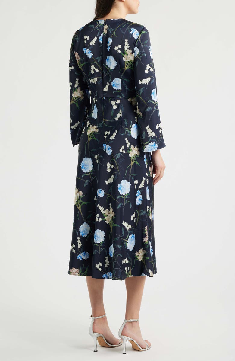 SACHIN BABI Tyra Floral Long Sleeve Gown, Alternate, color, Moss Formosa