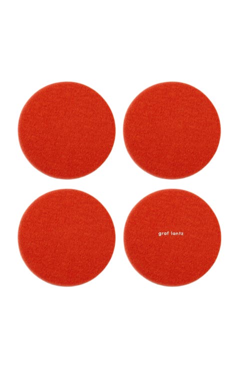 Bierfilzl Merino Wool Round Coaster Solid 4 Pack
