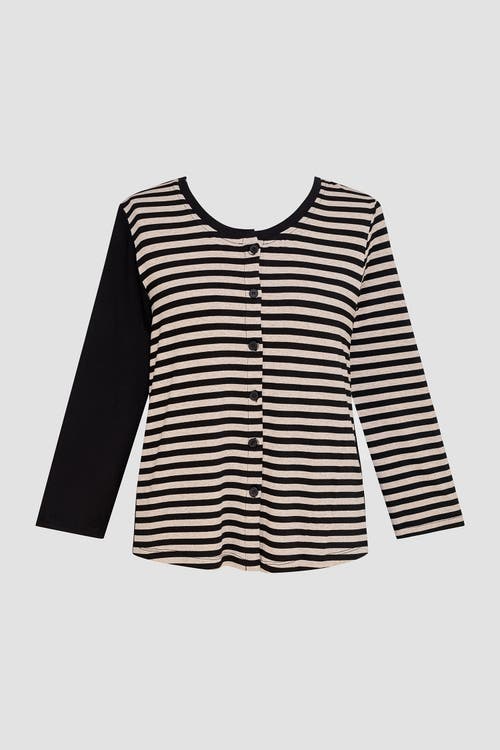 ALEMBIKA ALEMBIKA STRIPED VISCOSE JERSEY CARDIGAN