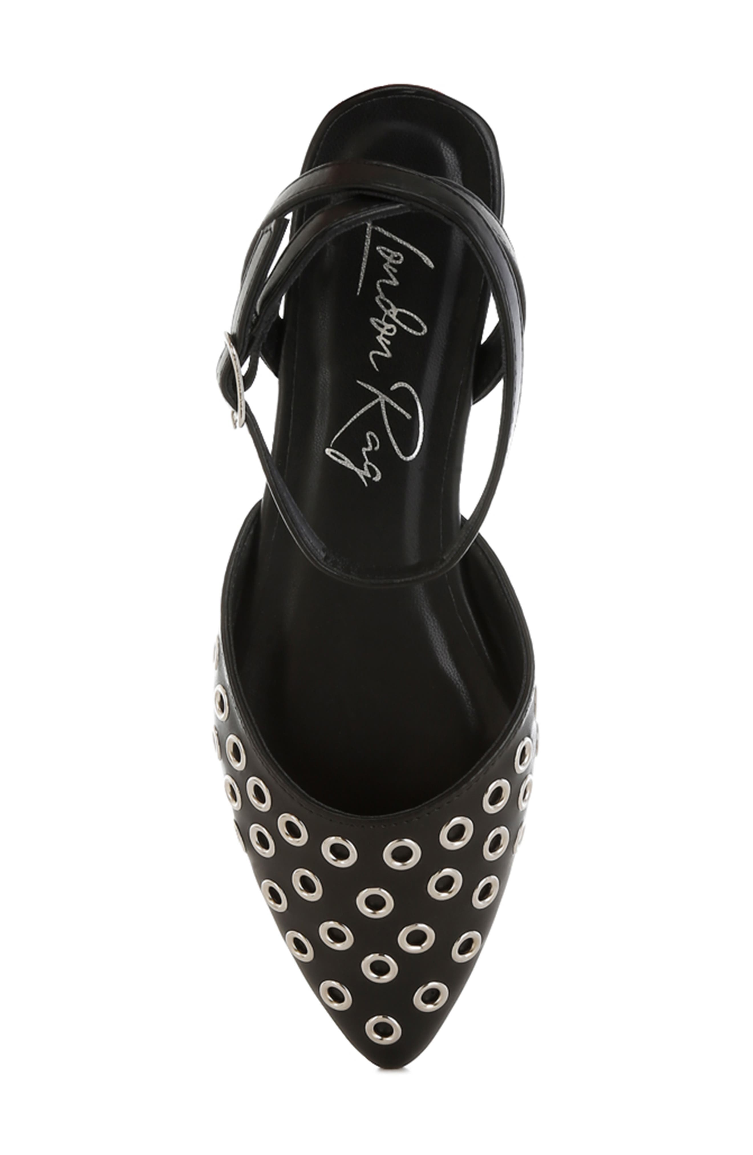 LONDON RAG Chalcis Rivet Flat, Alternate, color, Black