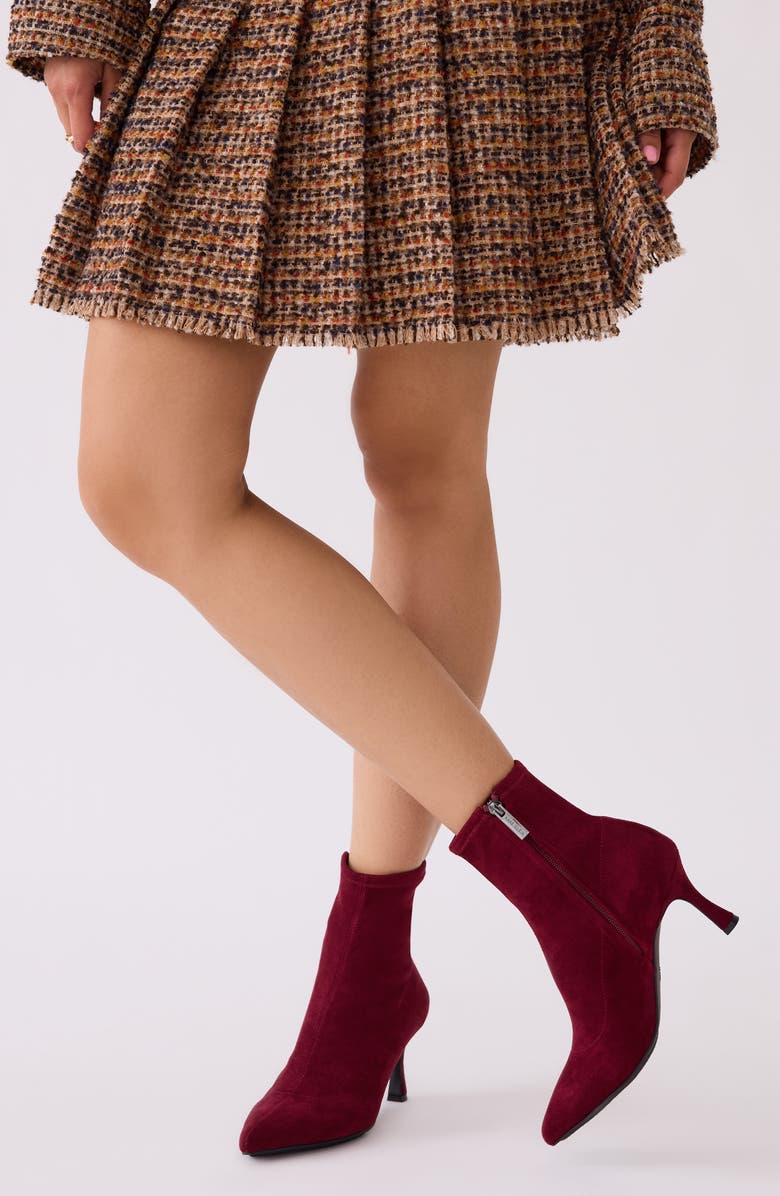Anne Klein Reese Pointed Toe Boot, Alternate, color, Burgundy