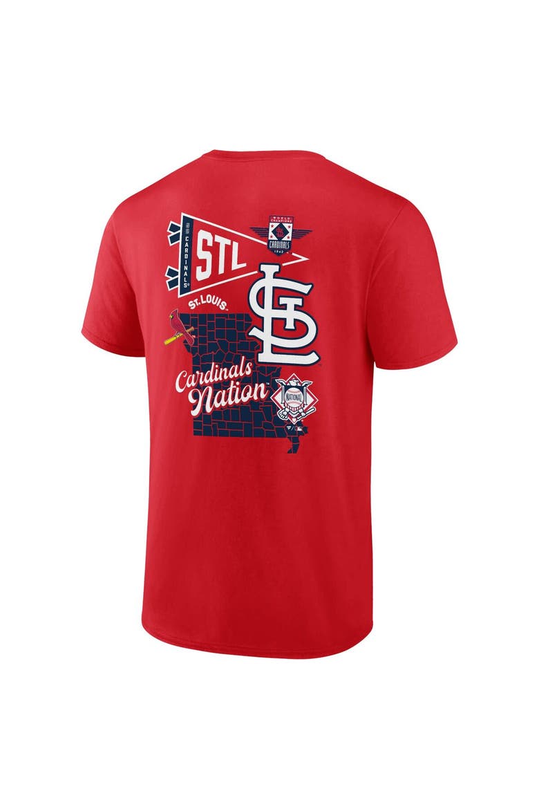 Men's Fanatics Branded Red St. Louis Cardinals Split Zone T-Shirt, Alternate, color, Red