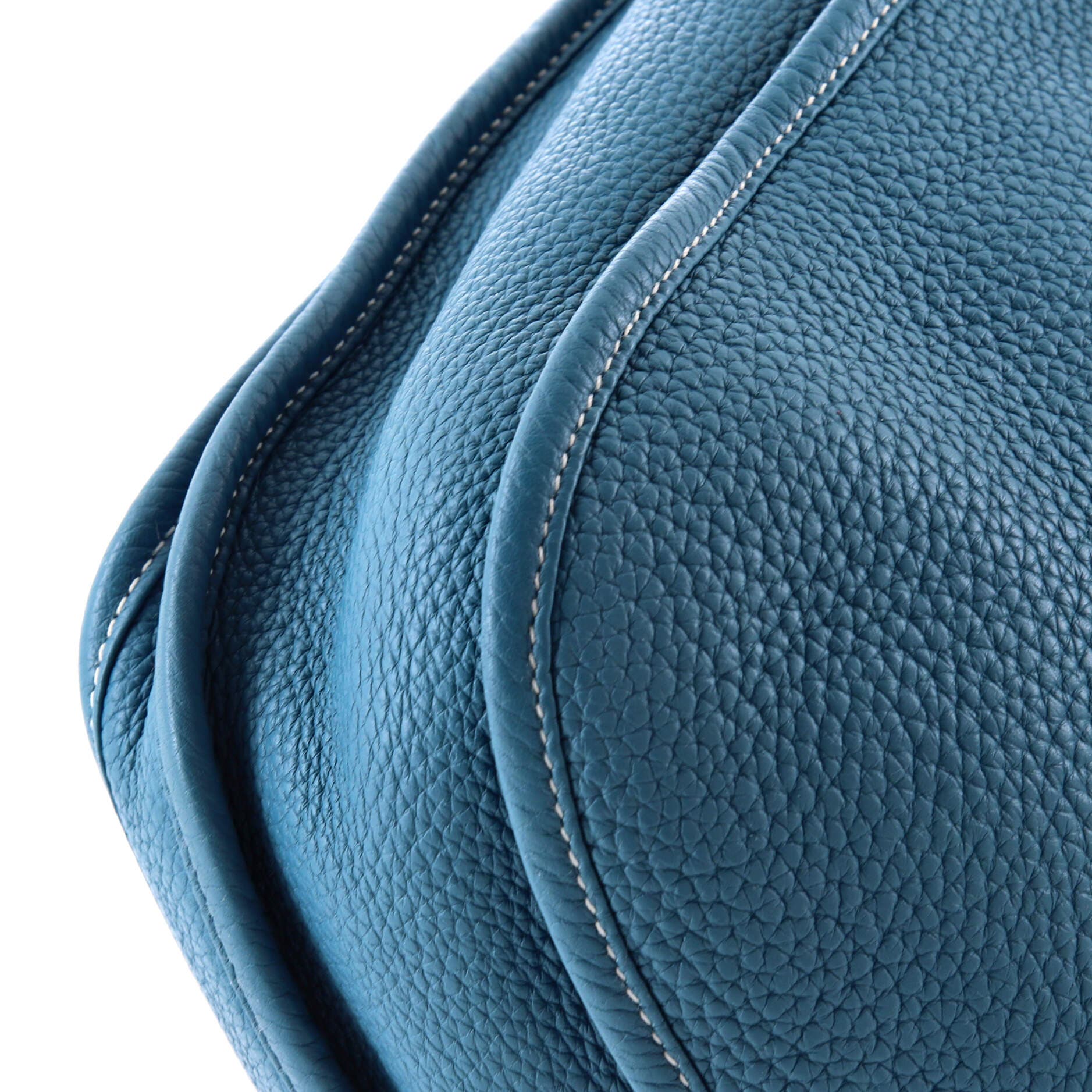 Pre-Owned Hermes Evelyne Bag Gen III Clemence GM, Alternate, color, Bleu Jean