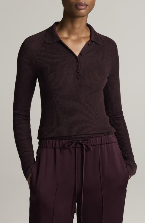 Wool & Silk Polo Sweater