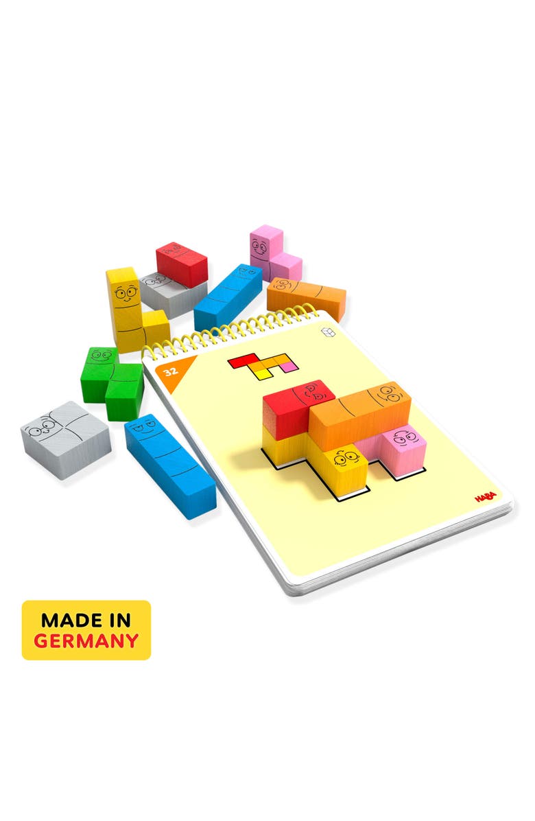 HABA Logic! Games Happy Worms - Children's Board Game for 5+ with 60 Solo Brain Teasers and Puzzle Fun to Develop Fine Motor Skills, Made in Germany, Alternate, color, Multi