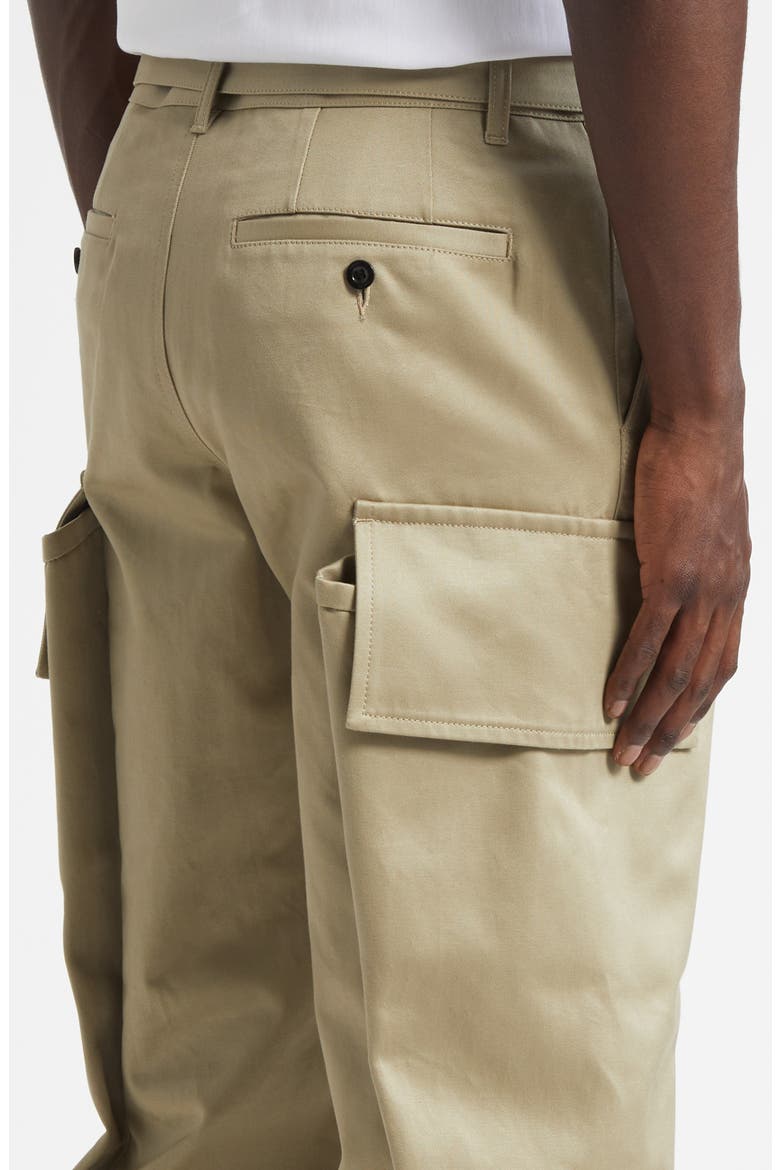 Belted Cotton Twill Cargo Chinos, Alternate, color, BEIGE