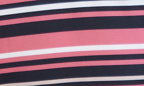 Ben Sherman Stripe Print Stretch Tech Polo In Pink