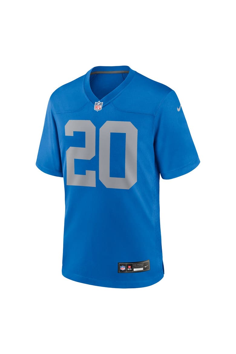 Men's Nike Barry Sanders  Blue Detroit Lions Alternate Game Jersey, Alternate, color, Blue