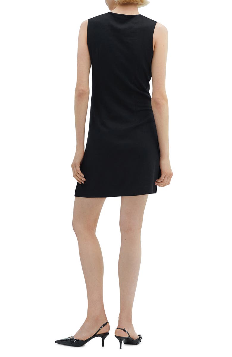 MANGO Sleeveless Mini Shirtdress, Alternate, color,