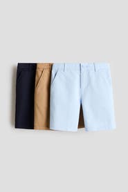 H&M 3-pack cotton chino shorts