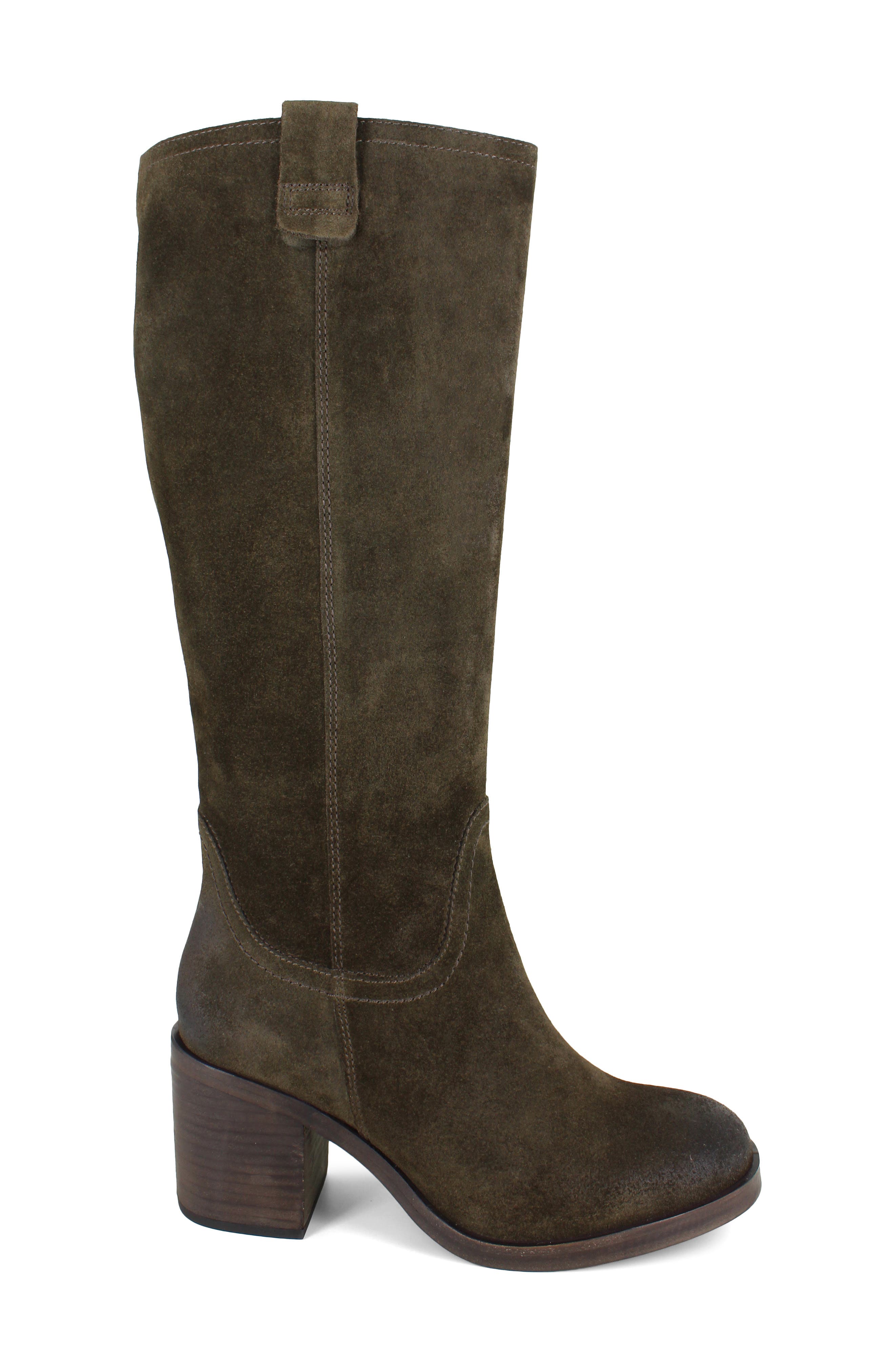 Casper Knee High Block Heel Boot, Alternate, color, BRWN SUEDE