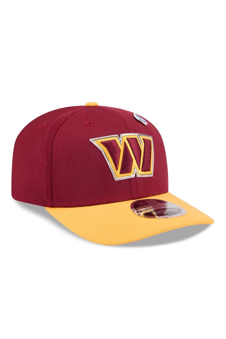 Men's New Era  Burgundy/Gold Washington Commanders 2026 NFL Draft 9SEVENTY Adjustable Hat, Alternate, color, Burgundy
