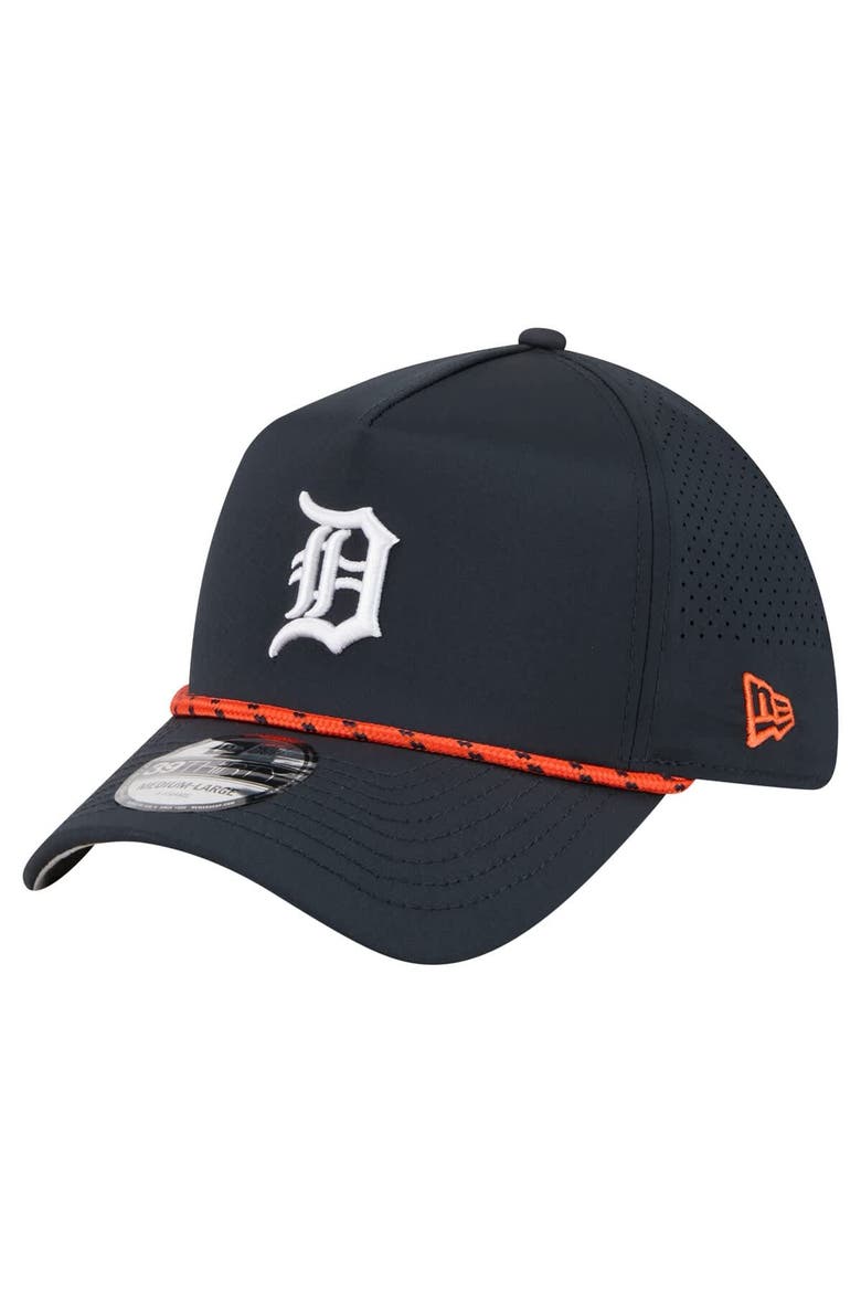 Men's New Era  Navy Detroit Tigers 39THIRTY A-Frame Perforated Flex Hat, Main, color, Navy
